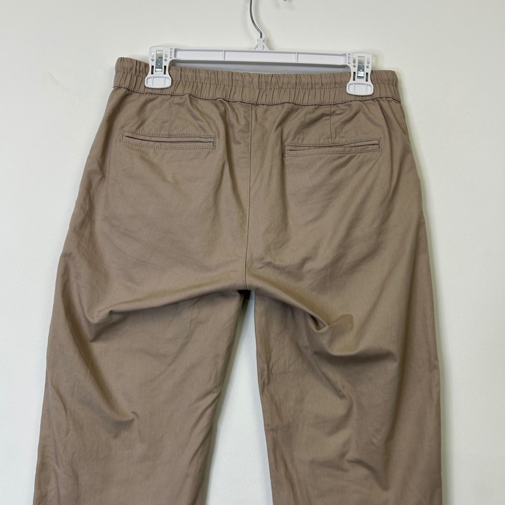 Pact Organic Woven Khaki Roll Cuff Pants Women's Small Tan - Picture 9 of 10